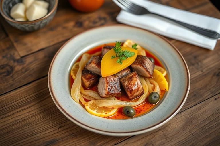 Havabbor med gulrøtter, fennikel, sitron og hvitløk