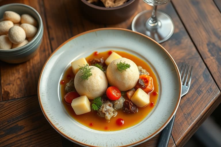 Mosede poteter med purre og rømme