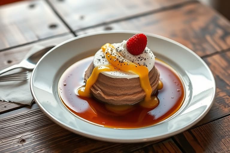 Sjokolademoussekake med kanelkrem