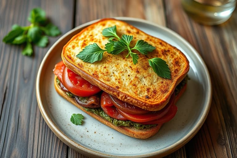 Pressed Coppa-sandwicher med brokkoli rabe-pesto