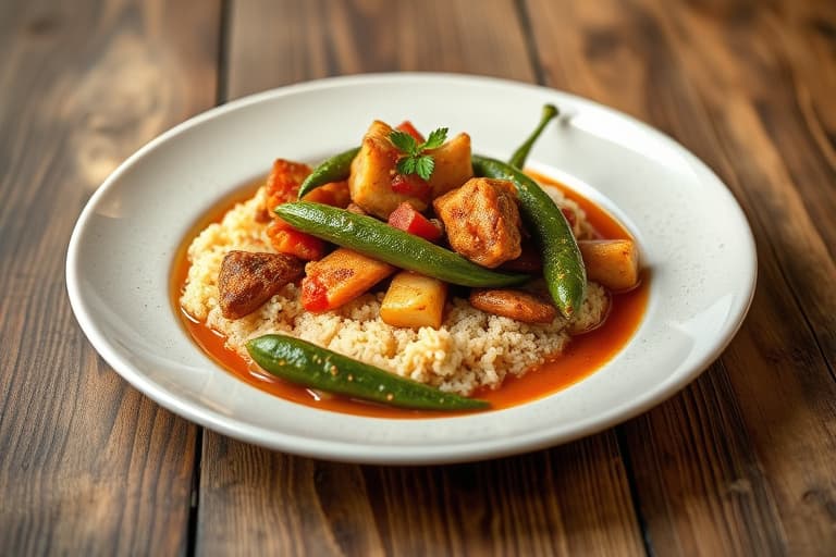 Kylling, pølse og okra-gumbo