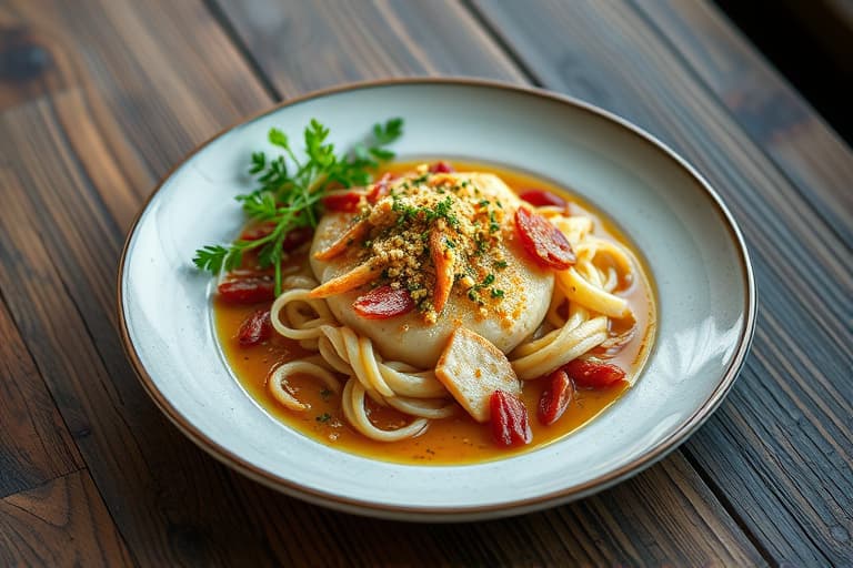 Gresskarpai med ingefærstreusel