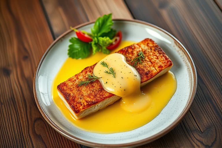 Koriander-krustet biff med misobutter-saus