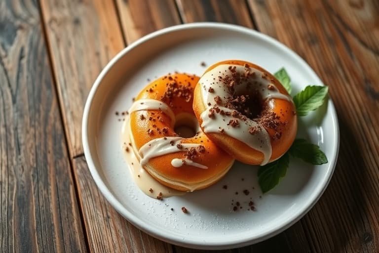 Hevede cappuccinodoughnuts med espressokremfyll