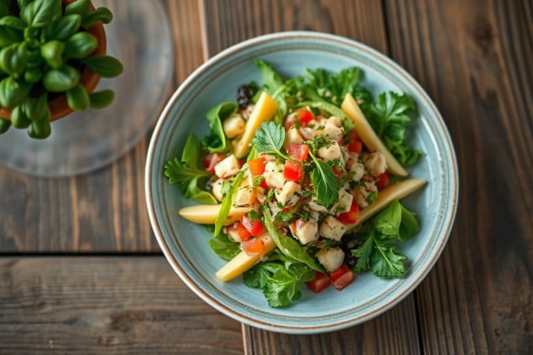 Meksikansk Chopped Salat med honning-lime dressing