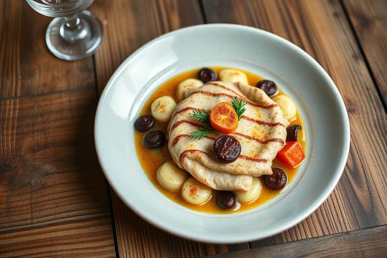 Stekt purreløk- og pølseomelett