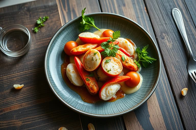 Krabbekaker med tomatsalsa