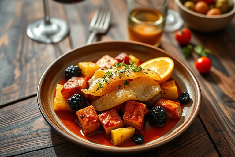 Brandy-snaps med sitronkrem-is og bjørnebær