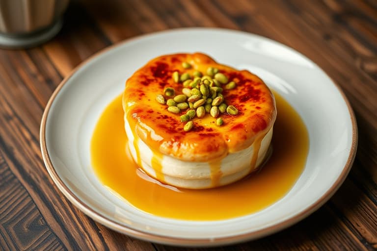 Pistachio Popover Cremes Brûlées med Grand Marnier-sirup