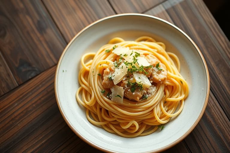 Fettuccine med smør og parmesan
