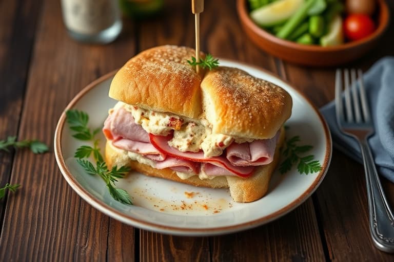 Deviled Ham- og pekannøttete-sandwicher
