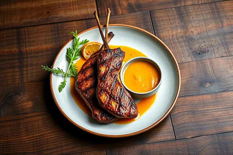 Grillede reker med krydret tamarind-dippsaus
