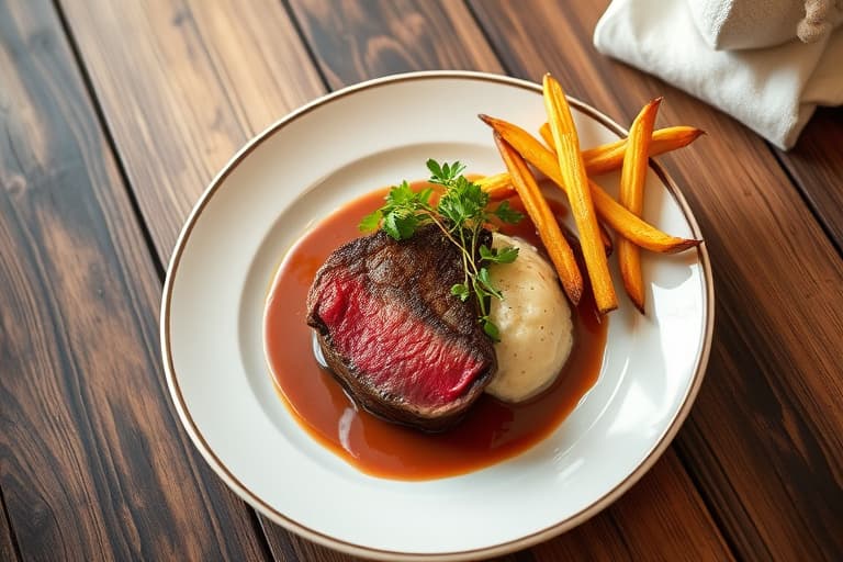 Rostek New York Strip Loin med hvitløk-urteskorpe