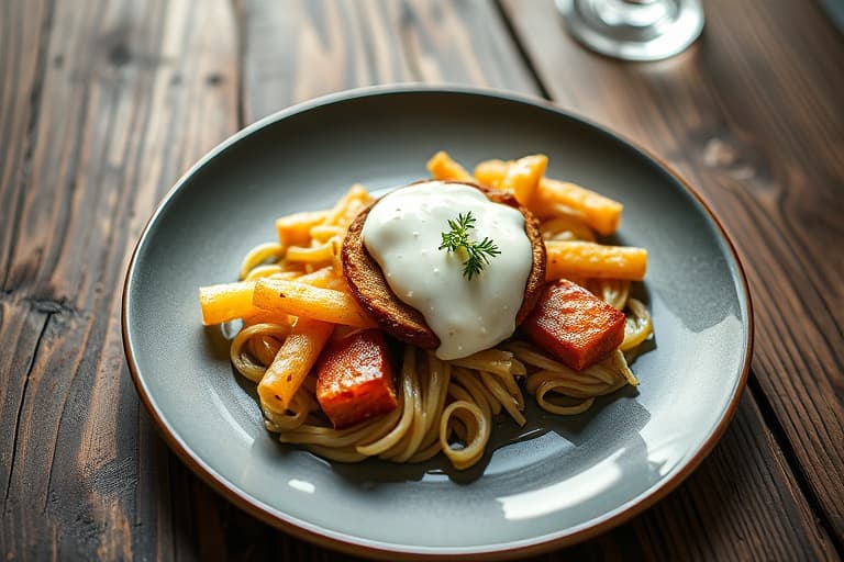 Tre-oste-filo-trekantene med løk og yoghurt