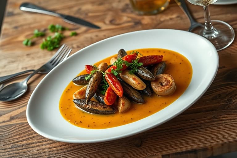 Maiskjeks med chorizo-saus og vårløk