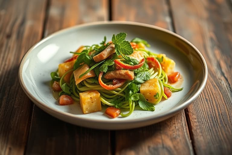 Spinat- og pæresalat med avokado