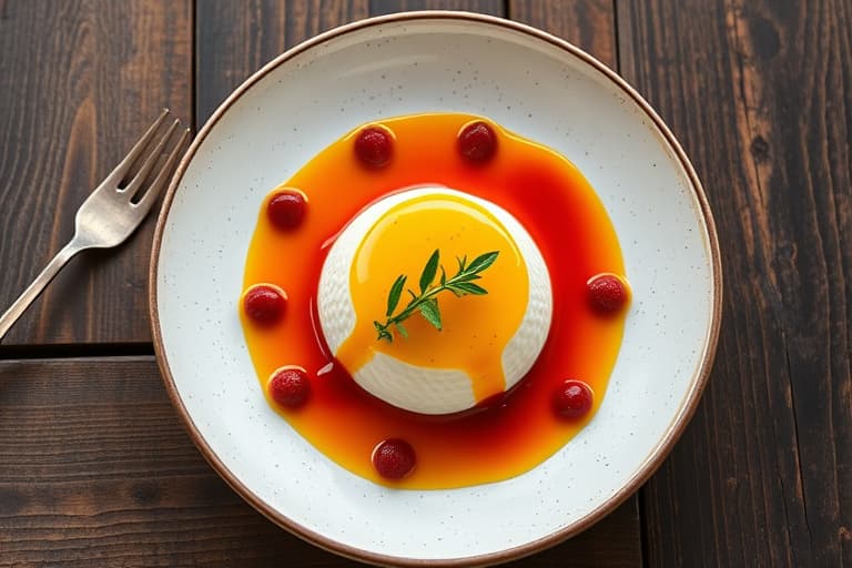 Vanilje panna cotta med pæresyltetøy