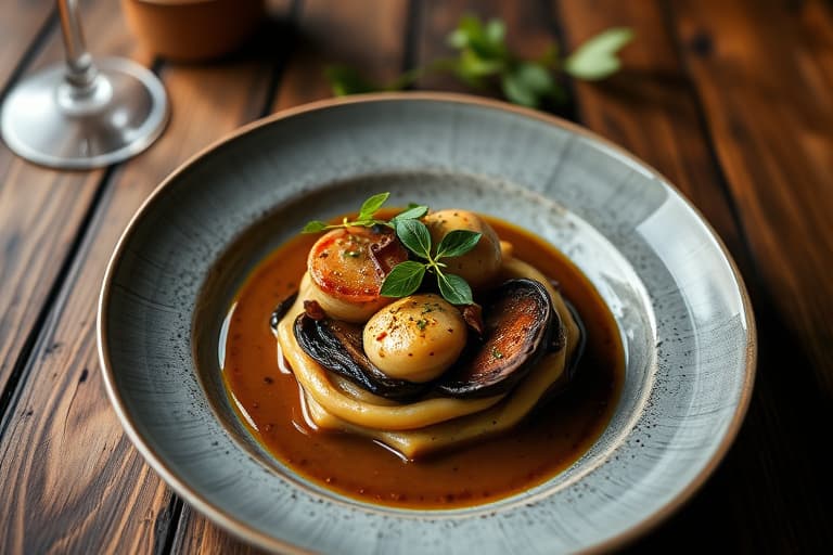 Spinat- og porcini-saus fylling