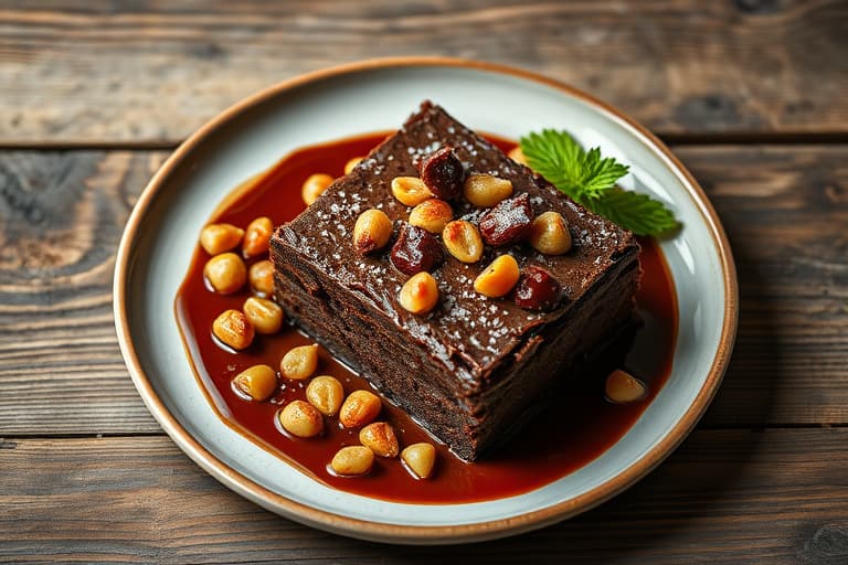 Peanøttsmør- og fudgebrownies med saltede peanøtter