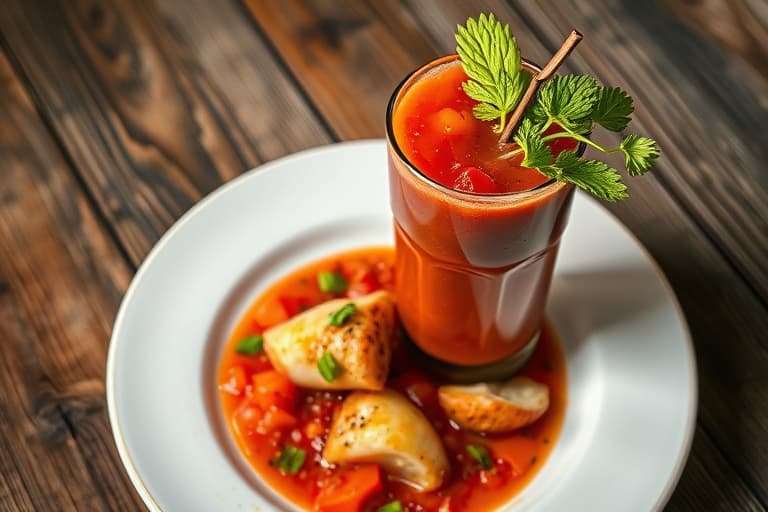 "Bloody Mary" tomatbrød med selleri og pepperrot