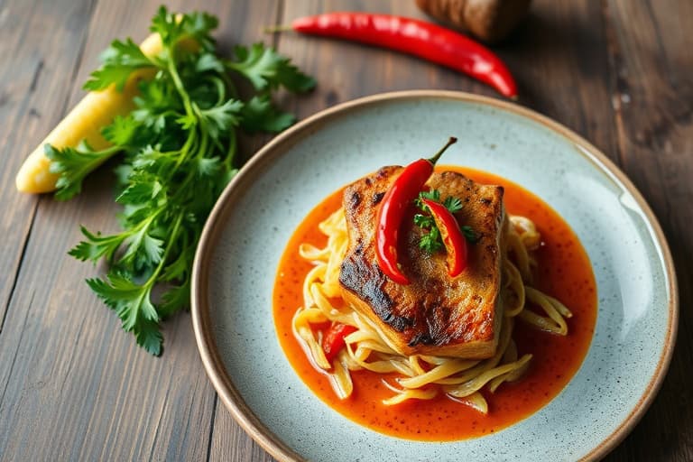 Ristet brokkoli med hvitløk og rød chili