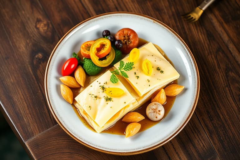 Raclette med farfalle, cornichons og sauterte løk
