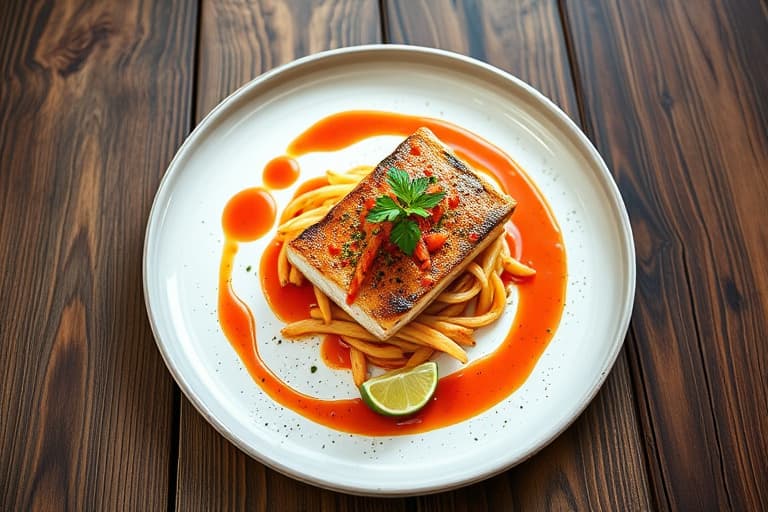 Laks med Sriracha-saus og lime