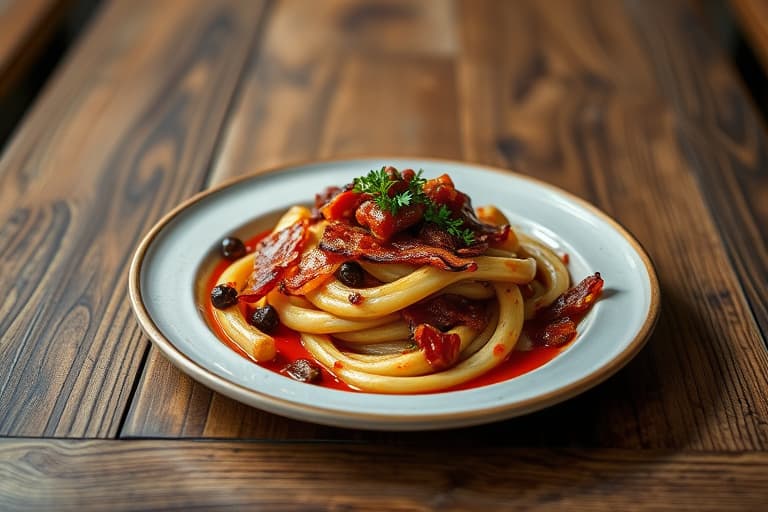 Sennepsgrønne med chipotle og bacon