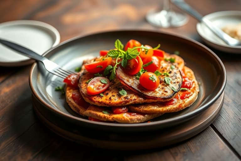 Smokey mais- og tomatbruschetta