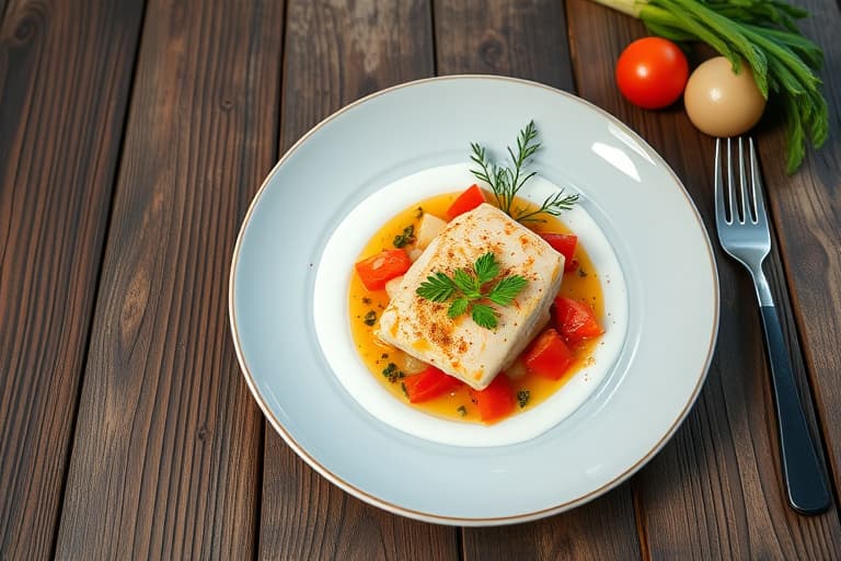 Laks med potetsalat og pepperrot-yogurt