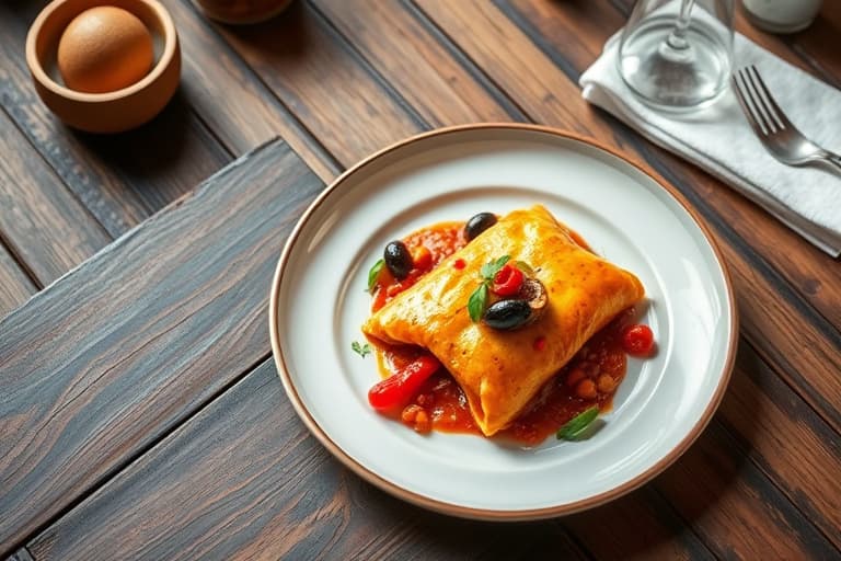 Kyllingempanada med chorizo, rosiner og oliven