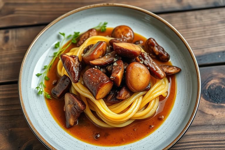 Porcini kylling med villris og hvetebær