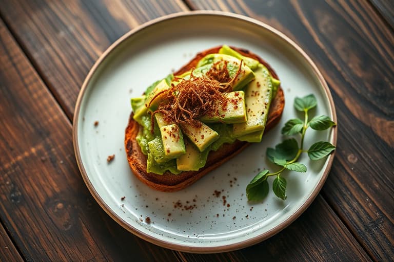 Avocado på toast med ristet havrebrød