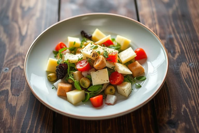 Treviso-, valnøtt- og Gruyère-salat