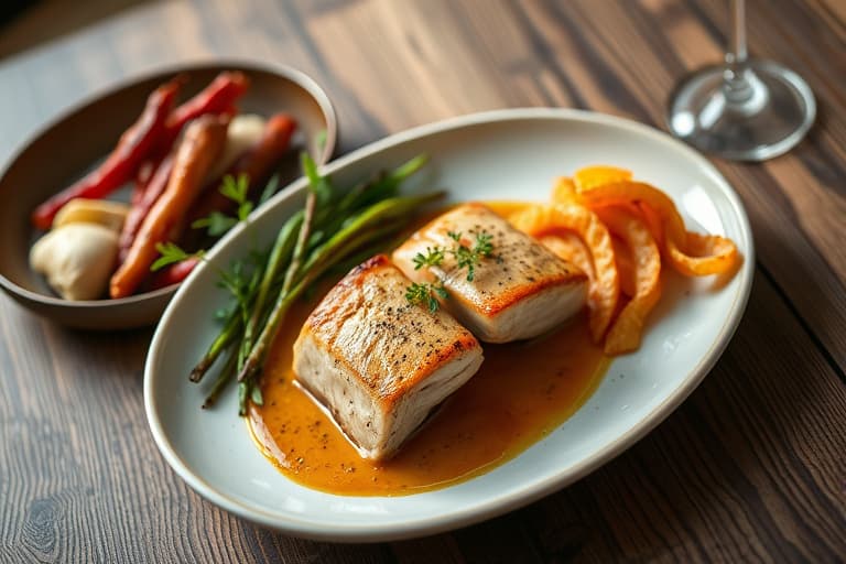 Morokanske krydrede kamskjell med linser