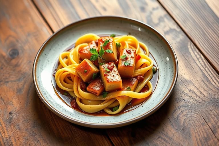 Tykke eplepannekaker med bringebærsirup