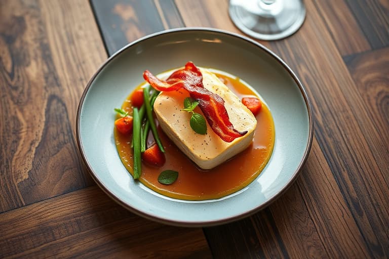 Havets kamskjell med krydret bacon