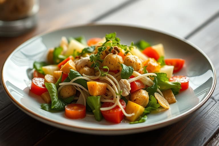 Røykfylt bønnesalat med melasse-dressing