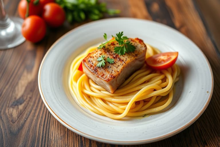 Brystet lam med pepperrot og persille