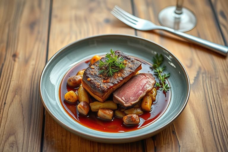 Porcini-krustet storfekam med ribbe