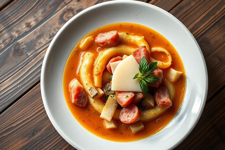 Toscansk bønnesuppe med prosciutto og revet Parmigiano-Reggiano