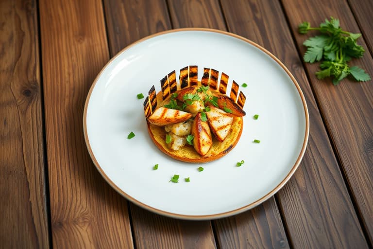 Korianderkyllingtostadas med refriedbønner og grillet fennikel