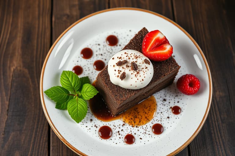 Bitter-søt sjokoladekake med tørkede kirsebær