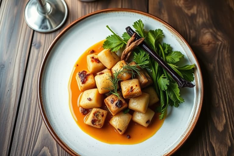 Kyllinglår fylt med plantain og serranoskinke