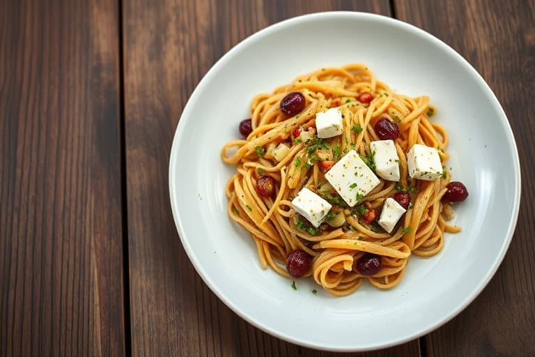 Orzo-, pinjekjerne- og fetaostsalat