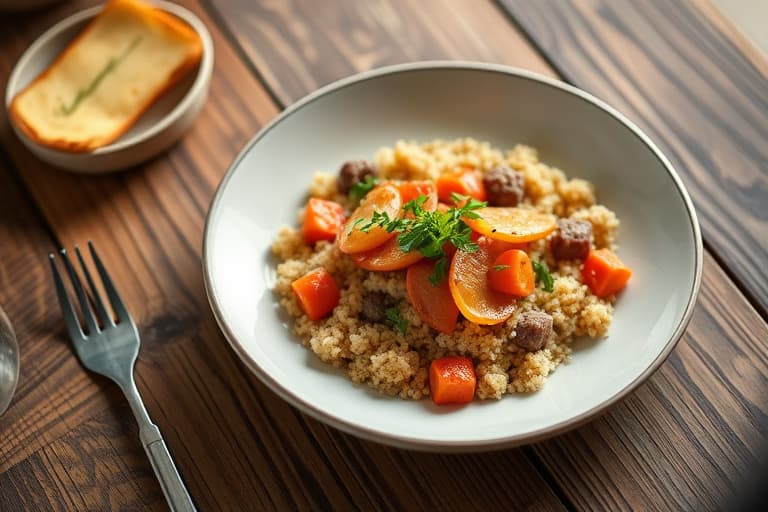 Vintergrønnsaker og bulgur