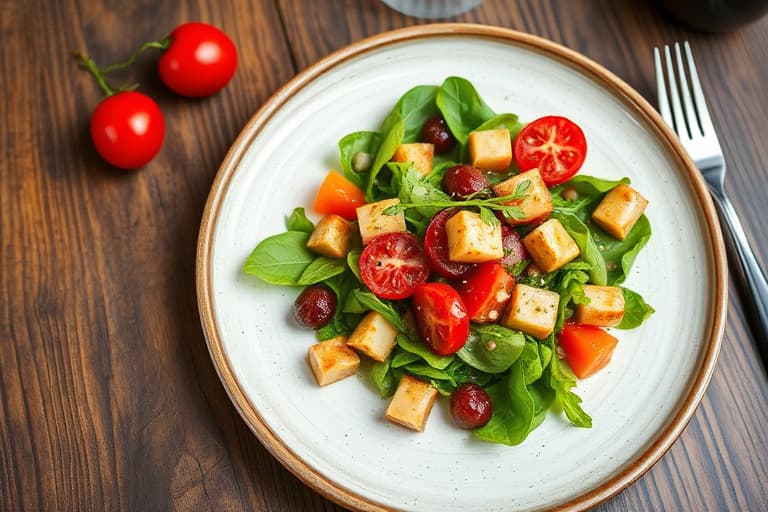 Ristet rosenkål- og eplesalat