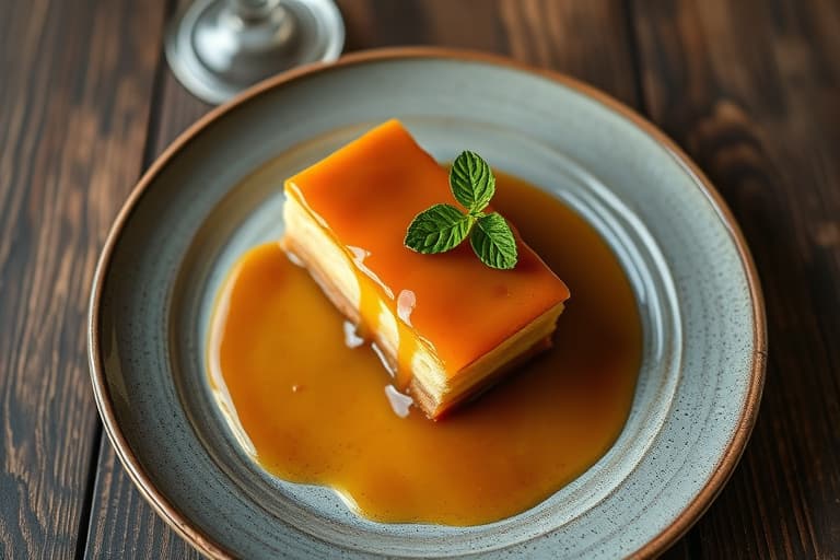 Gresskarrullkake med toffee- og kremfyll og karamellsaus