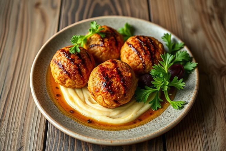 Reker og svartøyede bønner "croquettes"