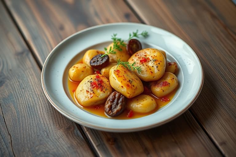 Nye poteter fylt med røkelaks og pepperrot